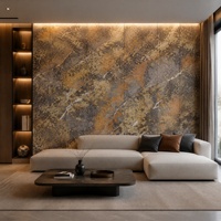 Revêtement mural extérieur moderne en pierre souple, porcelaine classique, imperméable, motif automnal, pour salon et intérieur