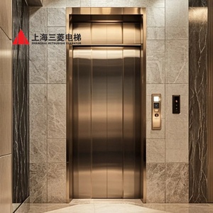 Ascenseur de passagers standard Mitsubishi 800 kg 1000 kg, haute sécurité, pour usage hôtelier, moderne, sans engrenages, traction AC en PVC - Product Image 3