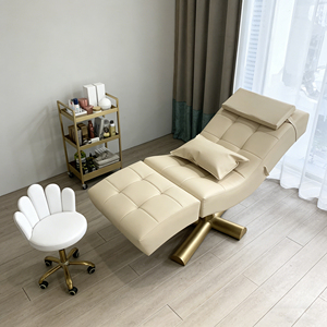 Hydraulische Kosmetikliege, Moderne Wimpernliege, Luxus-Wimpernstuhl, Massagetisch, Shampoo-Spa, Geschwungene Schönheitsliege, Salonmöbel - Product Image 3