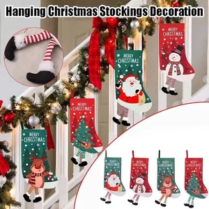 Christmas Stocking Large Stockings Santa Snowman Candy Gift Socks <b>Tree</b> <b>Ornament</b> Decorations for Family Holiday Xmas Party Decor - Product Image 2