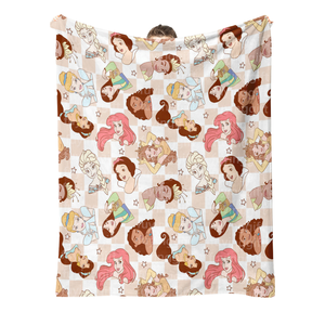 <strong>Frozened</strong> Snow Princesses Floral Plant Custom Print Soft Flannel <strong>Blanket</strong> for Baby Toddler Pretty Fairy Tale Valentines Gift - Product Image 4