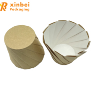 Bol à salade en papier kraft rond brun jetable avec couvercle, revêtement PE, pour emballage alimentaire, type origami