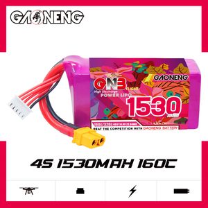 GAONENG GNB 1530MAH 14,8 V 4S 160C XT60 Drone FPV RC LiPo Batería Racing Freestyle Drone UAV Modelo aéreo - Product Image 3
