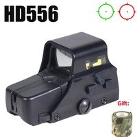 556 Reflex Vert Rouge Dot Sight Holographique Chasse Optique 3X 5X Loupe Alliage D'aluminium Réglable Caractéristique