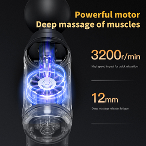 Mini pistola de masaje con carga eléctrica de mano portátil, logotipo personalizado, vibración, máquina muscular de tejido profundo, pistola de relajación Fascial - Product Image 3