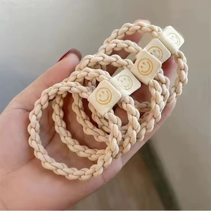 Elastici per capelli, fasce per capelli elastiche per donne, uomini, bambini, ragazze, antiscivolo, intrecciati con etichetta Smile, taglia normale, stile casual - Product Image 6