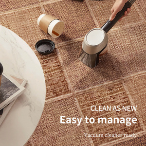 Paillasson d'entrée Wuhai, rectangulaire, patchwork, polyester, résistant aux taches, style luxe léger - Product Image 4