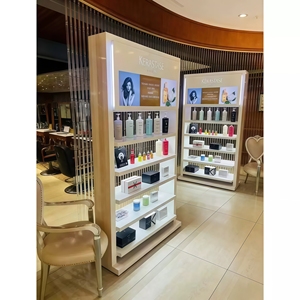 ตู้โชว์เครื่องสำอางทำจากไม้แบบกำหนดเองสำหรับ Schwarzkopf, <span class=keywords><strong>Kerastase</strong></span>, L'Oreal, ร้านเสริมสวยและทำผม - Product Image 3