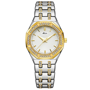 MISSFOX Reloj <span class=keywords><strong>de</strong></span> Cuarzo Analógico <span class=keywords><strong>de</strong></span> Oro <span class=keywords><strong>de</strong></span> 18K <span class=keywords><strong>de</strong></span> Lujo para <span class=keywords><strong>Mujer</strong></span>, Forma <span class=keywords><strong>de</strong></span> Caja Redonda, Joyería Clásica <span class=keywords><strong>de</strong></span> Diamantes Analógicos, Reloj <span class=keywords><strong>de</strong></span> Pulsera <span class=keywords><strong>de</strong></span> Mano Caro - Product Image 3