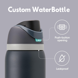 Bouteille d'eau isotherme en gros avec couvercle rabattable, gourde de sport réutilisable avec poignée et couvercle à paille, gobelet personnalisé pour enfants, tasse à café - Product Image 4