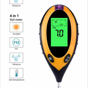 เครื่องวัดค่า PH และอุณหภูมิและความชื้นในดินหน้าจอ LCD ดิจิตอลแบบ4 in 1มีความแม่นยำสูงสำหรับพืชสวนและเบี้ย - Product Image 4