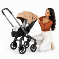 Poussette Bébé Pliable Portable en Alliage d'Aluminium Léger OEM ODM avec Roues en Mousse et Vue Haute pour Nouveau-né et Nourrisson (Utilisation Intérieure)