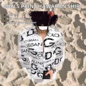 เสื้อเชิ้ตแขนยาวลำลองสไตล์ฮาวายพิมพ์ลายผ้าลินิน/คอตตอนถักทอเนื้อผ้าไม่หด สำหรับผู้ชายคอลเลคชั่นฤดูร้อน/ฤดูใบไม้ร่วงใหม่ - Product Image 2