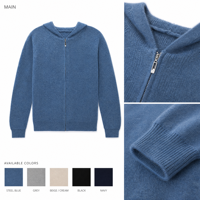 Herren Strickjacke Langarm Einfarbig Winter Casual Reißverschluss Dicke Strickware Pullover Maßanfertigung OEM ODM Großhandel