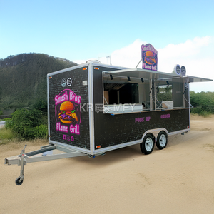 Remolque Móvil Multifuncional Personalizable de Fibra de Vidrio y Aluminio para Café, Perritos Calientes y Comida Rápida con Soporte para Puesto de Hielo - Product Image 5