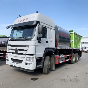 รถบรรทุกปูยางมะตอย HOWO 6x4 สำหรับงานซีลถนนกรวด/รถเกลี่ยยางมะตอย HOWO สำหรับขาย - Product Image 1