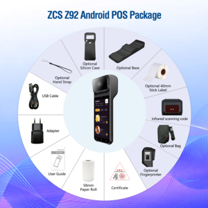 Z92 Hệ Thống Pos Máy Tính Tiền Thiết Bị Đầu Cuối Pos Android Thông Minh 4G Màn Hình Cảm Ứng Máy In Hóa Đơn 58Mm - Product Image 6
