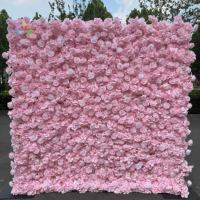 F116 Mur de plumes de scène de fête de mariage, décoration de toile de fond, panneau en plastique de roses noires de luxe, mur de fleurs artificielles 5D