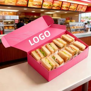 Offre Spéciale emballage en papier kraft imprimé personnalisé à emporter frites poulet frit coréen <span class=keywords><strong>oeuf</strong></span> goutte boîte à sandwich échantillon gratuit - Product Image 1