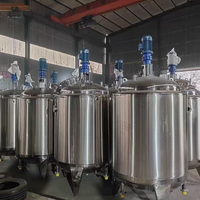Réservoir Agité en Acier Inoxydable HENGYU 3000L, Cuve de Mélange à Cisaillement Élevé pour Produits Chimiques Industriels et Cosmétiques, Moteur Économe en Énergie