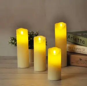 Échantillon gratuit, vente en gros, bougies <span class=keywords><strong>LED</strong></span> sans flamme à piles, télécommandées, scintillantes, étanches pour l'extérieur, personnalisées, bon marché, avec logo - Product Image 3
