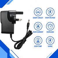 Adaptateur secteur mural OEM 9V 1A avec prise UK 5.5x2.5mm 9W AC DC pour lampe de bureau LED et éclairage sous armoire