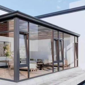 ระเบียงอลูมิเนียมห้องอาบแดดกระจกสองชั้นแบบโมเดิร์นหลังคาสะท้อนแสงการออกแบบกันน้ำ - Product Image 1