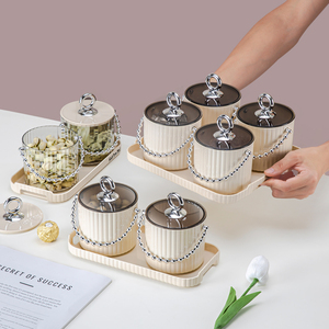 Khay phân loại sáng tạo cho trái cây sấy khô các loại hạt và đồ ăn nhẹ hộp lưu trữ kẹo kem theo phong cách retro - Product Image 3