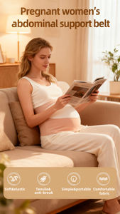 Faja de Soporte Abdominal de Maternidad Elástica, Ajustable, Transpirable, Ecológica y Amigable con la Piel para el Verano, Control de Abdomen para Embarazadas - Product Image 2