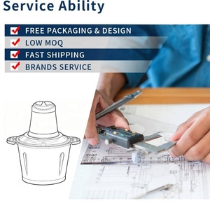 Picadora de Carne <span class=keywords><strong>El</strong></span>éctrica de Acero Inoxidable de 2L 3L, Automática, de Alta Eficiencia, Multiusos, para Restaurante y Hogar, para Mantequillas de Frutos Secos y Fufu - Product Image 6