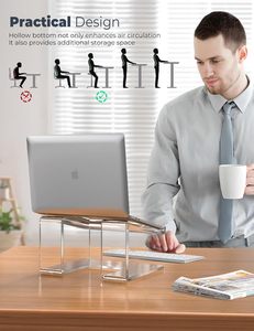<span class=keywords><strong>Acrylic</strong></span> máy tính xách tay đứng cho bàn, máy tính xách tay Riser cho 15-17.3 inch máy tính xách tay - Product Image 5