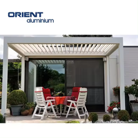 Meilleure vente en Chine de pergola motorisée à persiennes avec toit en aluminium pergola jardin extérieur