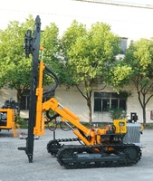 Foreuse hydraulique DTH sur chenilles, portable, à moteur diesel, pour le forage de roches, avec moteur et propulseur, perçage automatique jusqu'à 20 m de profondeur