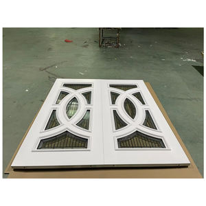 モダンなダブルドアデザイン比類のないエレガントな無垢材ヴィラ正面玄関仕上げ表面手動エントリー室内装飾 - Product Image 3