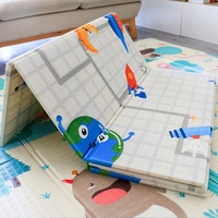 Tapis d'éveil pliable pour bébé, tapis d'éveil épaissi, inodore, lavable, en mousse pour la maison avec logo herbe, vente en gros