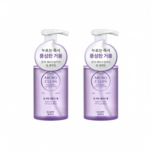Happy Bath Micro Clean Sapone Liquido Schiumogeno Profondo 300ml 2pz Confezione Sconto Detergente Corpo Micro Clean - Product Image 1