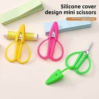 Ciseaux de couture miniatures colorés TGYW avec embout de protection en silicone, super ciseaux pour la broderie et les travaux manuels