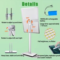 Support d'affichage vertical pour boîte lumineuse LED sur pied avec cadre en acier inoxydable pour enseignes publicitaires intérieures et extérieures