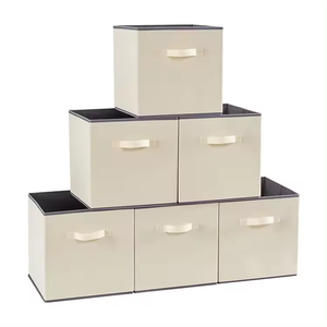 Juego de 6 Cubos Plegables de Tela No Tejida para Almacenamiento de Ropa con Asas Dobles - Product Image 2