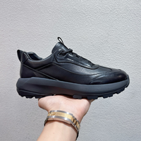 Chaussures de course légères en cuir véritable avec semelle intérieure en cuir pour printemps été automne saisons chaussures de sport décontractées pour hommes