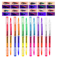 Marqueurs double-tête 12 couleurs pour usage quotidien, s'encre sans dégager de trace, séchage rapide, imprimés UV, pointe souple pour peinture corporelle