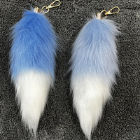 Porte-clés queue de renard artificielle colorée, pendentif de sac en fourrure synthétique de haute qualité, vente en gros, prêt à expédier, accessoires en fourrure végétalienne