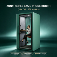Espace de travail mobile intérieur insonorisé préfabriqué modulaire pour 1 personne, cabine de bureau de luxe offrant une intimité