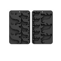 Moule en silicone 2 pièces en forme de petit monstre, écologique et résistant à la chaleur, pour pâtisserie créative, glaçons ou chocolat