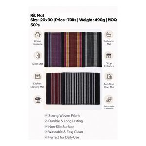 20x30 Soft Polyester Anti-Slip Door <b>Mat</b> for Home Hotel Office Use - Product Image 3