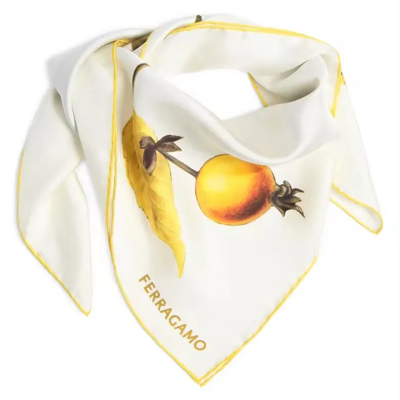 2024 Fashion Cheap 90*90 cm Bandana Woman 100% silk scarf Drop shipping Fast Delivery Custom Digital Printing