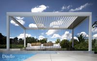 Vente en gros persiennes rétractables motorisées bioclimatiques en aluminium pergola toit de gazebo de jardin étanche bois traité sous pression naturel