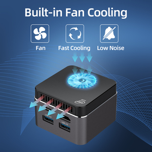 Mini Pc de bolsillo pequeño, cuatro núcleos, N100, 12GB, LPDDR4, 128G, EMMC/SSD, computadora de escritorio con WIFI, 4K, Win10 - Product Image 3