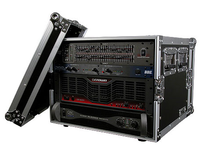 Boîtier de rack amplificateur 8U Deluxe - Profondeur du corps de 18 pouces - Boîtier de transport 8U