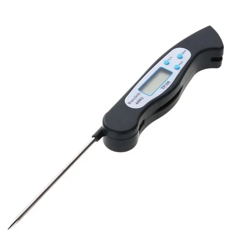 Thermomètre numérique à lecture instantanée à maintien de données Sonde pliante Cuisson des aliments Viande BBQ Celsius/Fahrenheit 2 Modes Thermomètre domestique